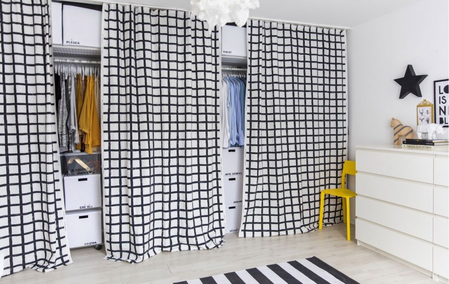 Клетчатые шторы икеа