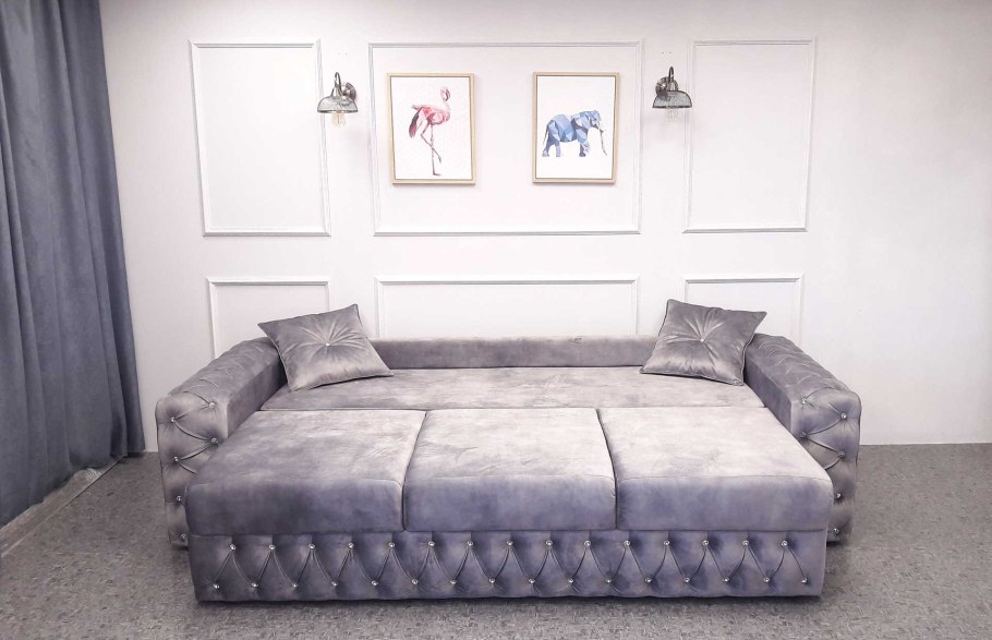 Диван "Сорренто 4" спинка с каретной стяжкой риал