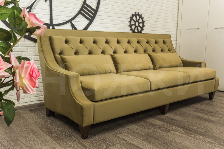 Диван "Сорренто 4" спинка с каретной стяжкой риал