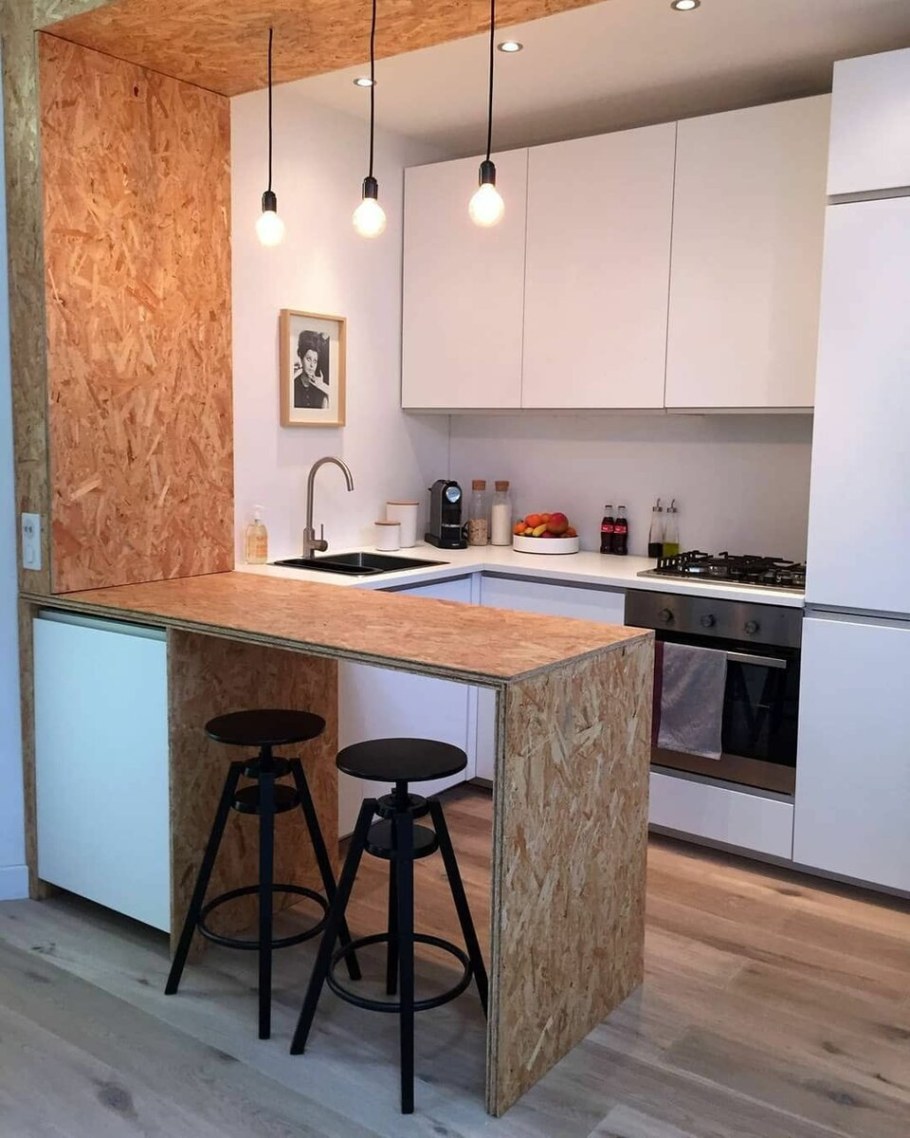 Барная стойка на кухне в стиле Кантри