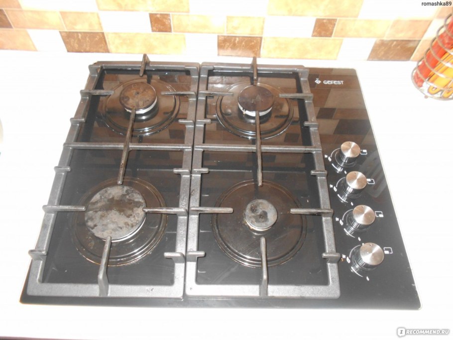 Газовая панель Гефест встраиваемая в столешницу