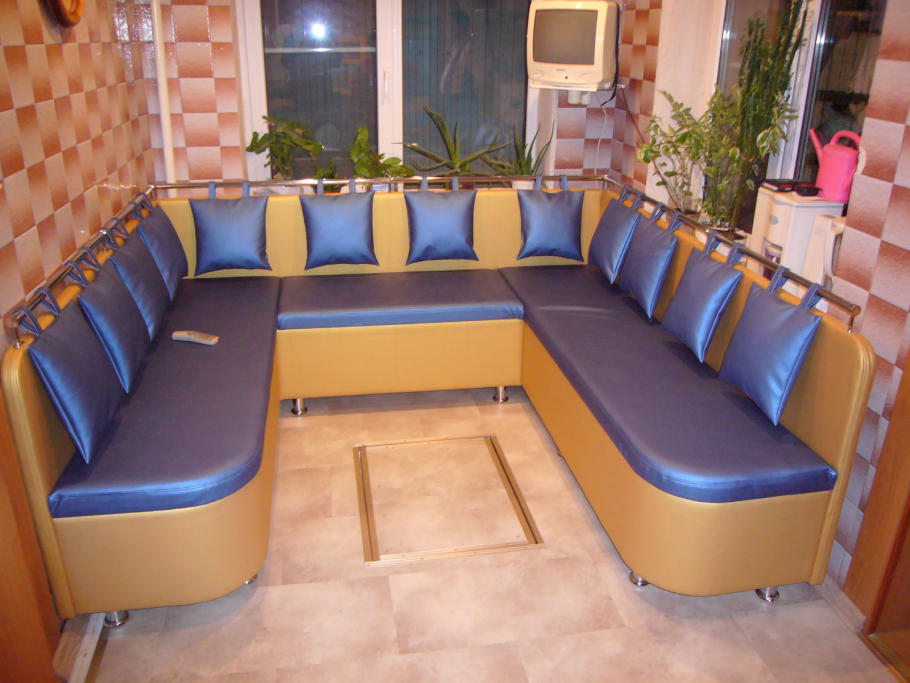 П образные диваны для кухни