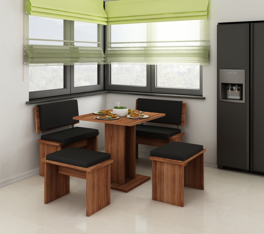 Уголок на кухню красный