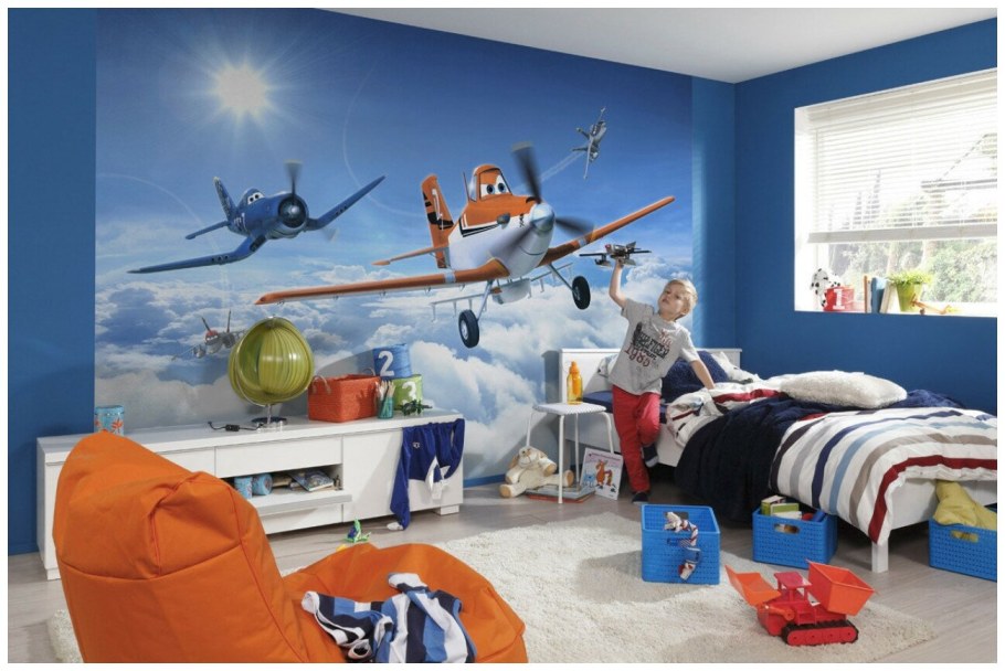 Самолетик рисунок на стене