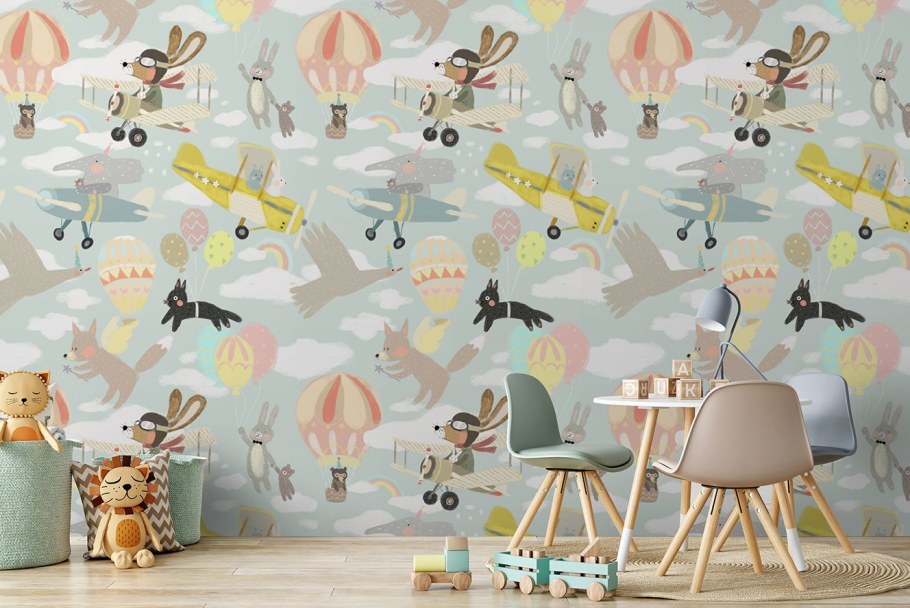 Модель самолета на стене