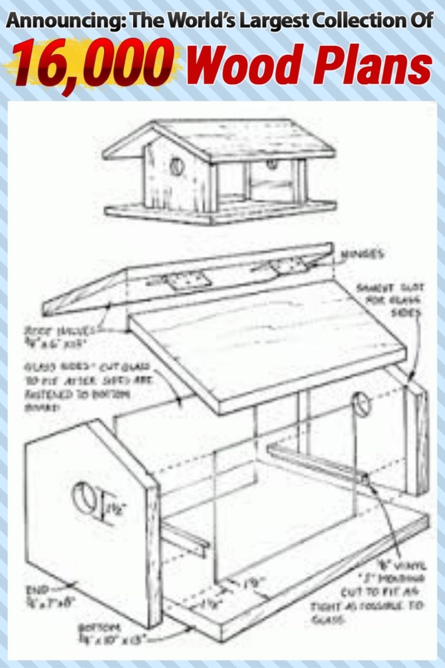 Кормушка для птиц домик с чертежами
