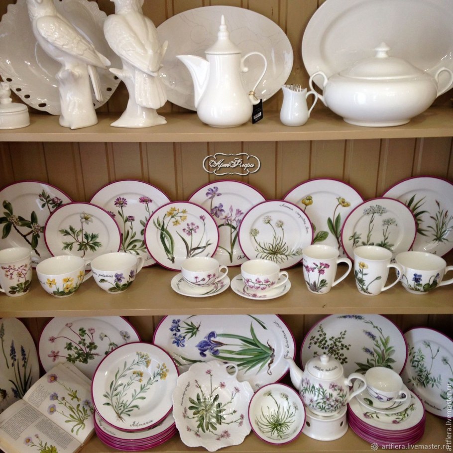 Фарфоровая посуда в интерьере