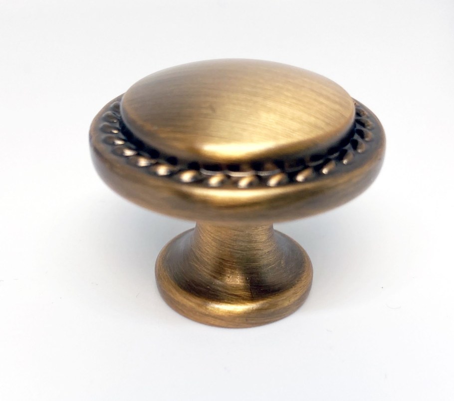 Ручка-кнопка с фарфором бронза kf03-05 OAB