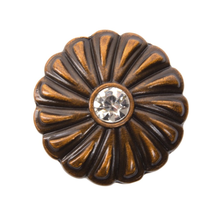 Ручка-кнопка Аллюр в-107 Люкс Старая бронза