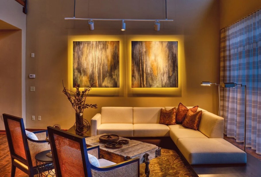 Акцентное освещение в интерьере