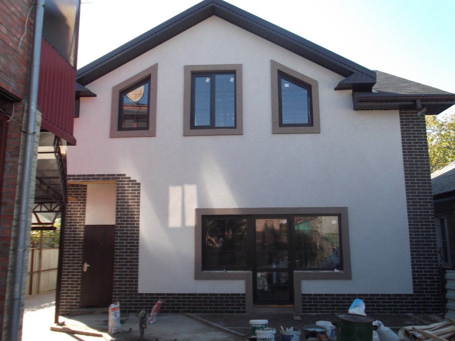 Фасад дома штукатурка