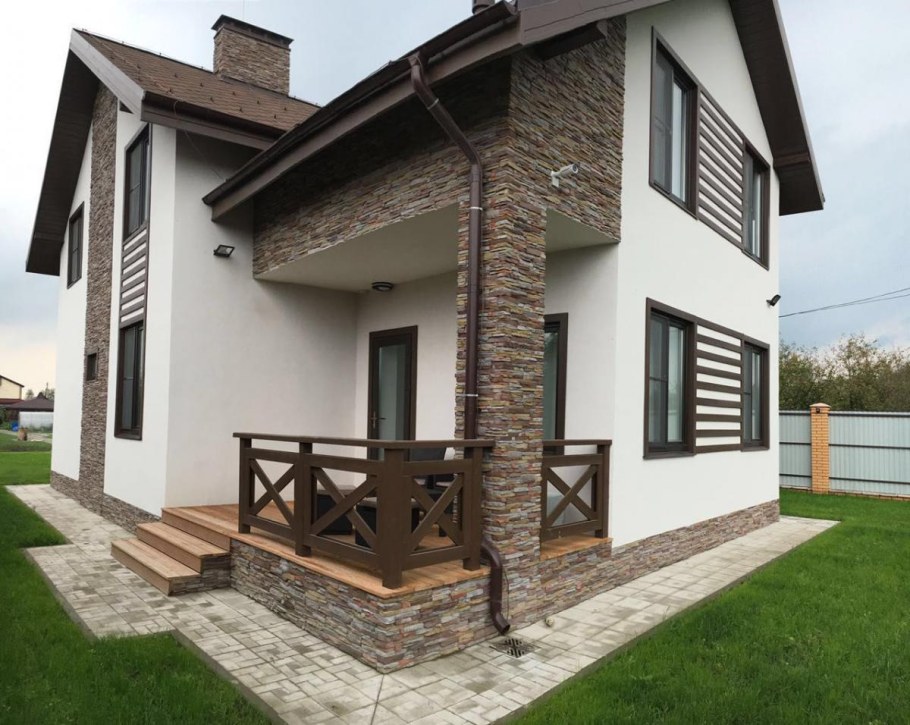 Камешковая отделка фасадов