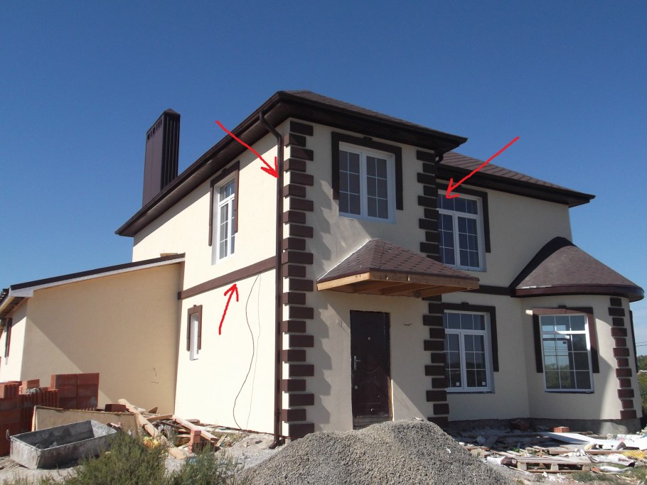 Фасад дома штукатурка