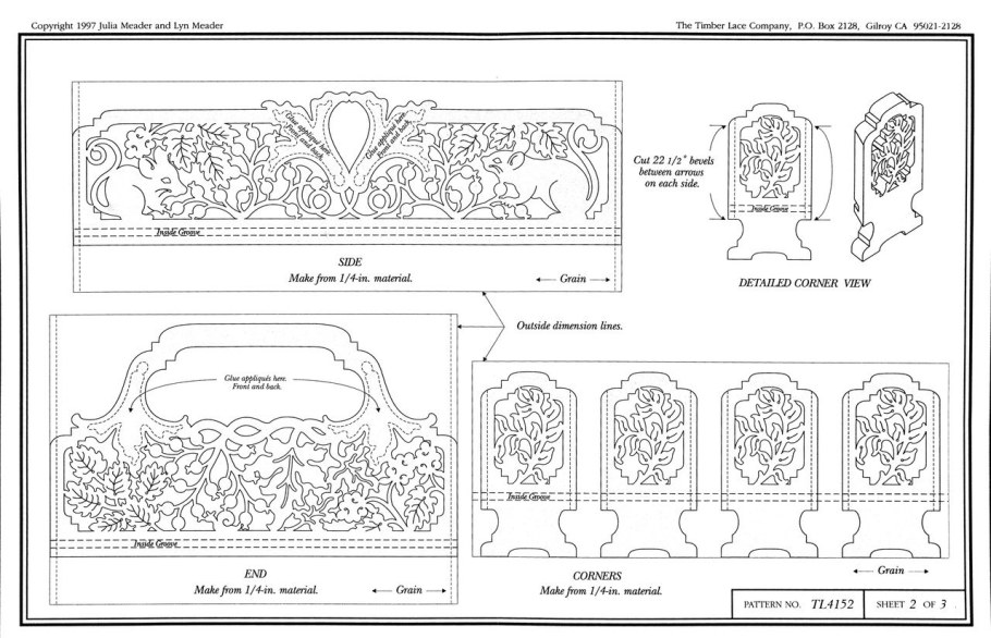 Чертежи для выпиливания лобзиком из фанеры шкатулки