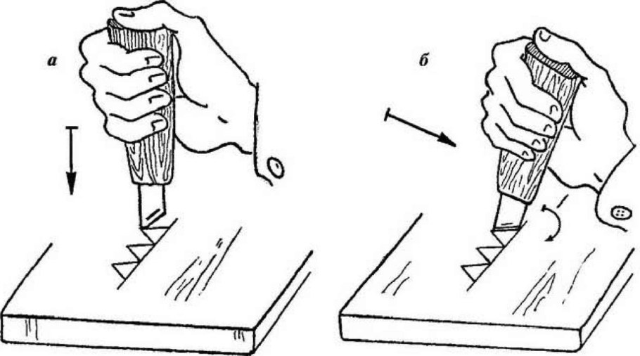 Приемы резьбы по дереву