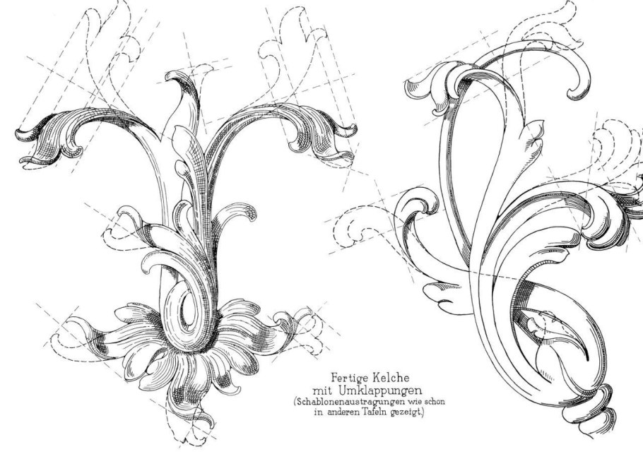Кованый лист аканта эскизы