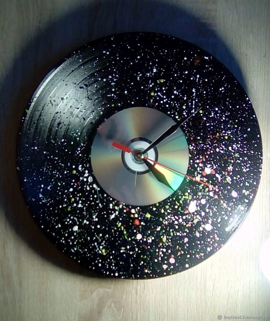 Часы из виниловых пластинок