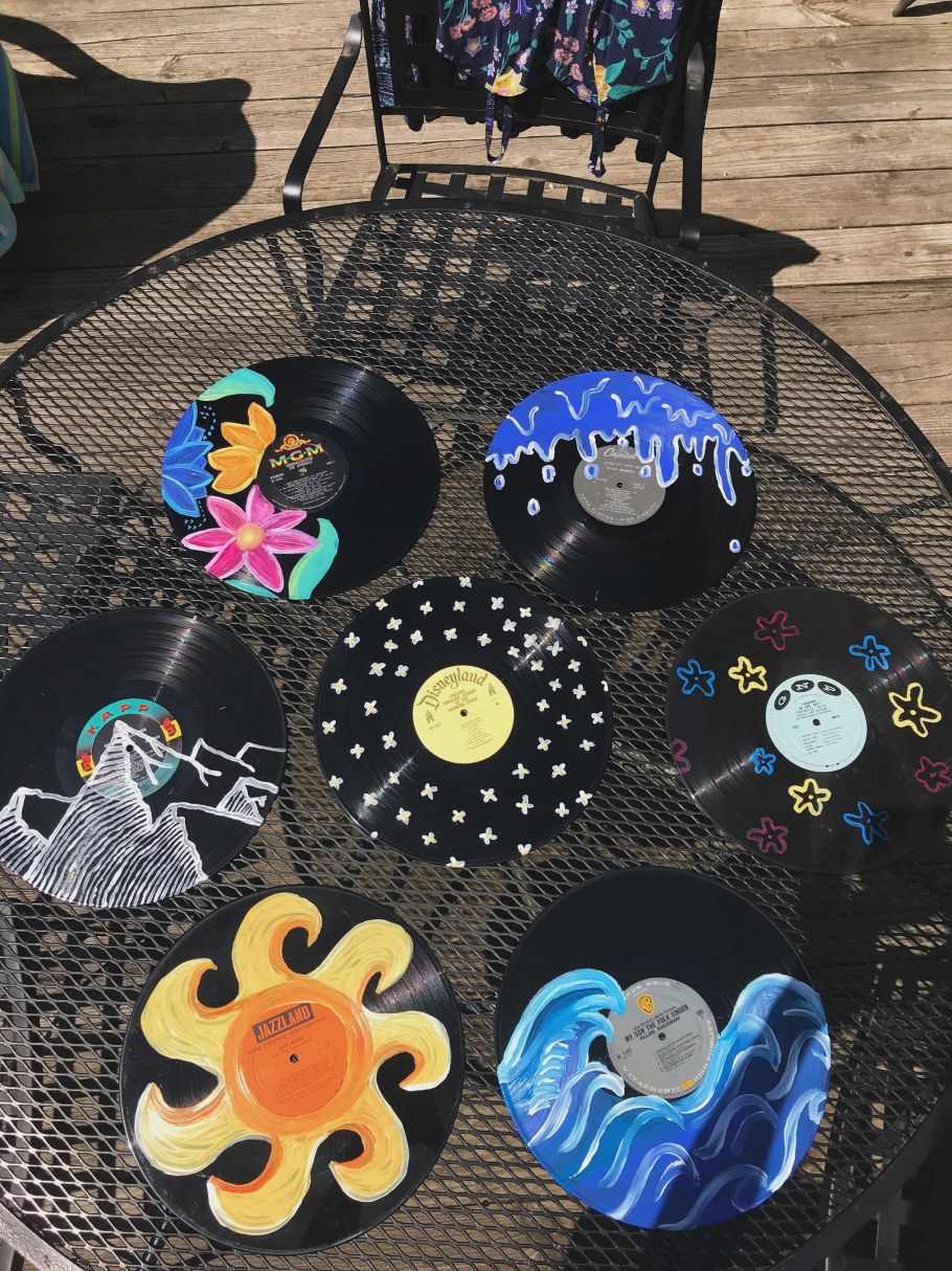 Горшки из виниловых пластинок