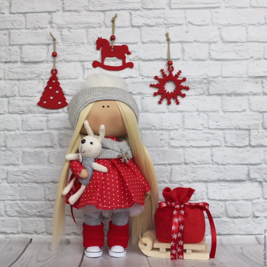 Новогодняя Тильда большеножка