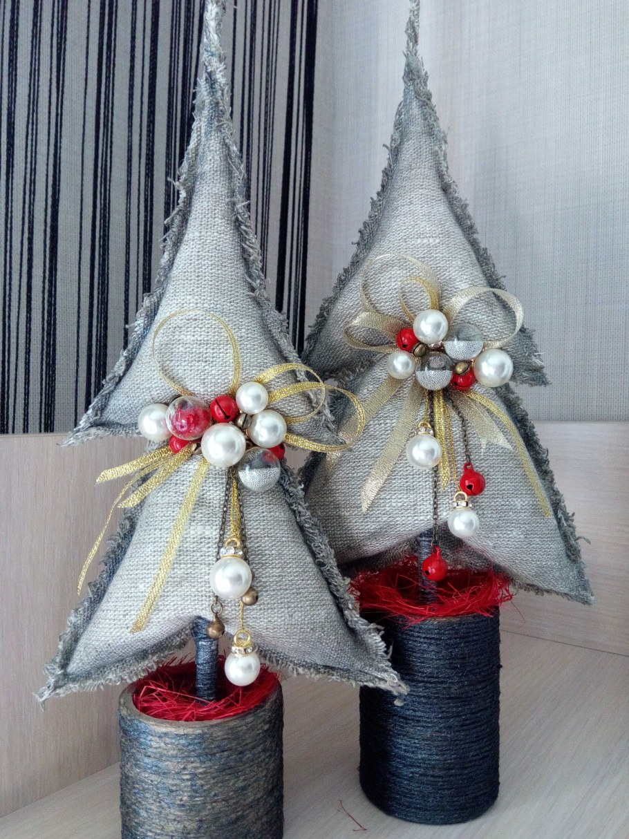 Текстильные елочки