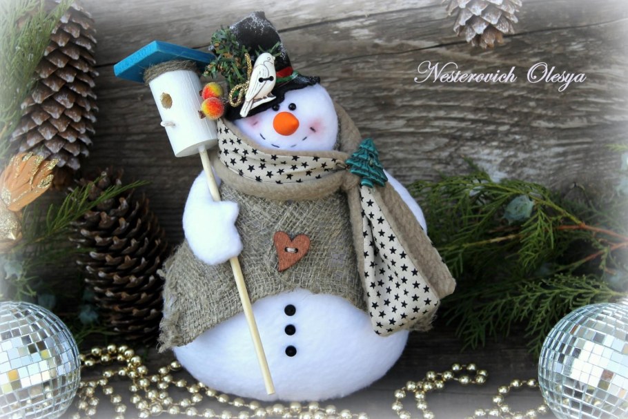 Новогодний Снеговик своими руками
