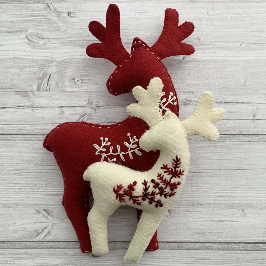 Рождественский олень из фетра