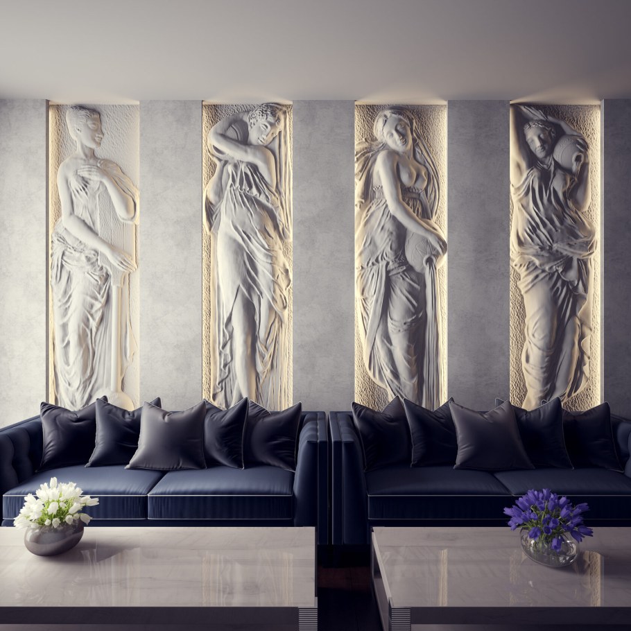 Декоративное панно в интерьере