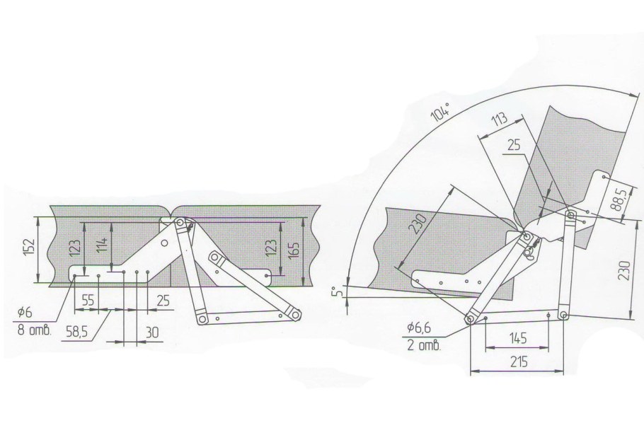Диван Честер двухместный габариты