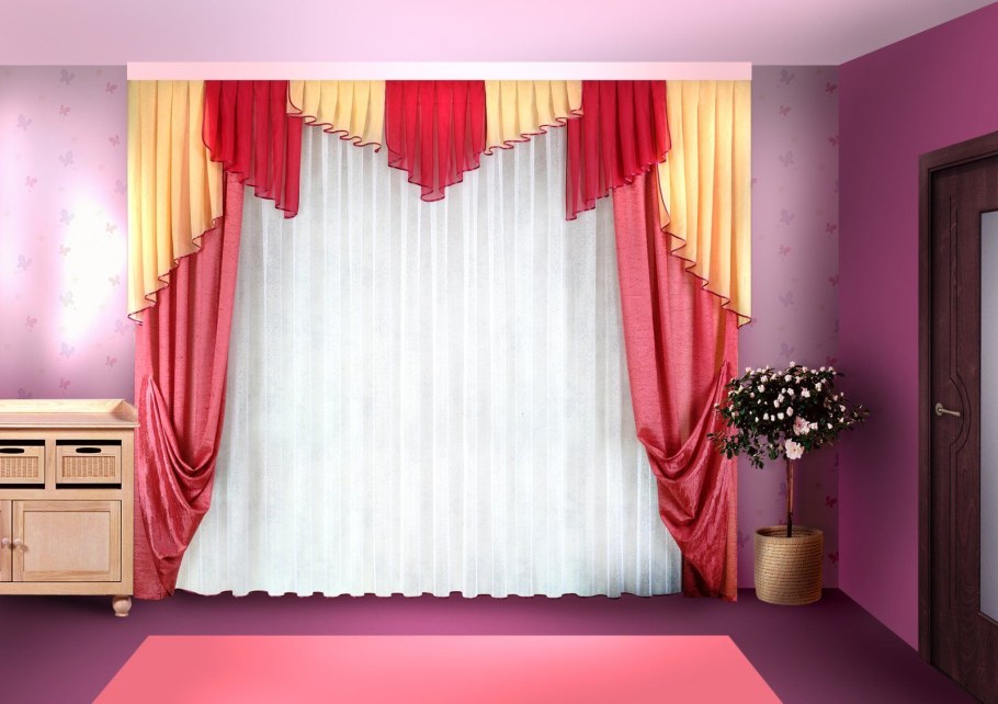 Шторы ламбрекены для зала