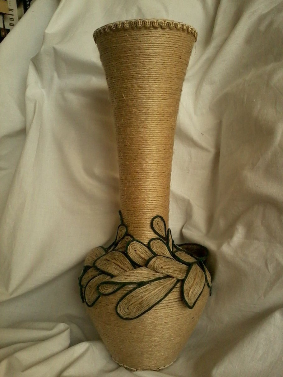 Бутылки декорированные шпагатом