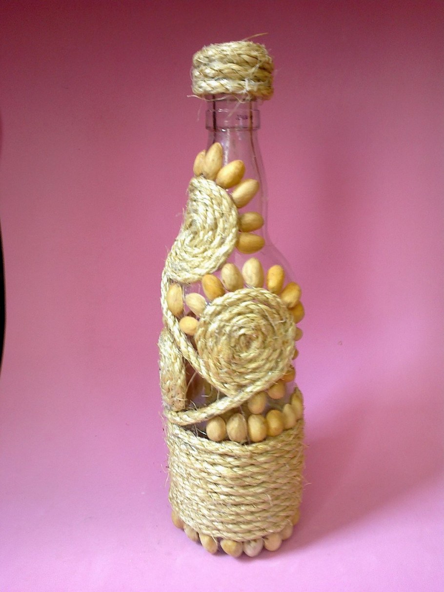 Декупаж банки шпагатом