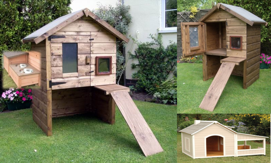Уличные деревянные домики для кошек