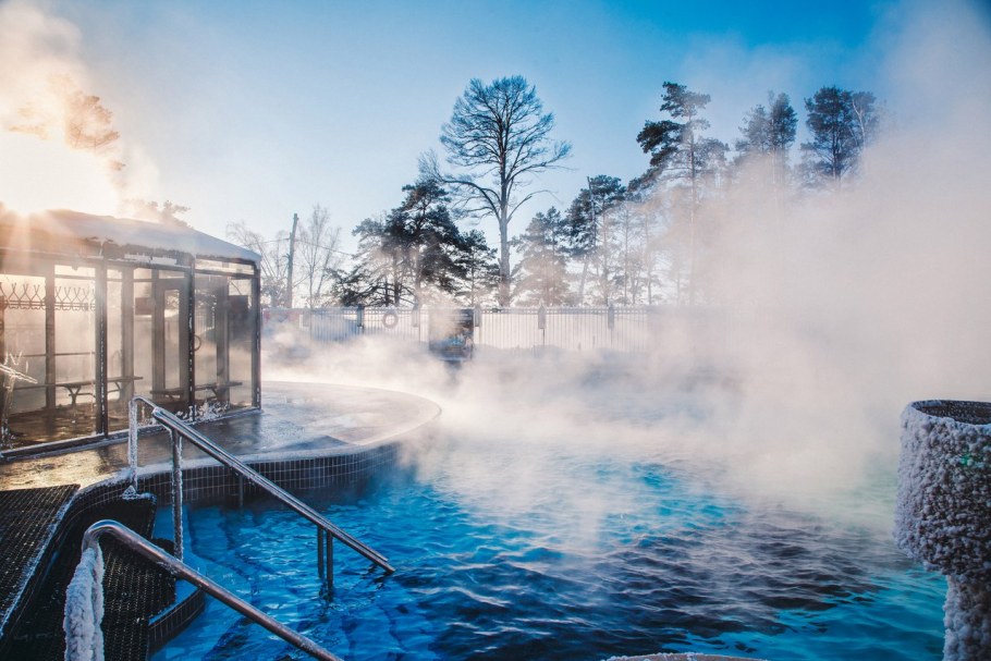 Зимний бассейн с подогревом