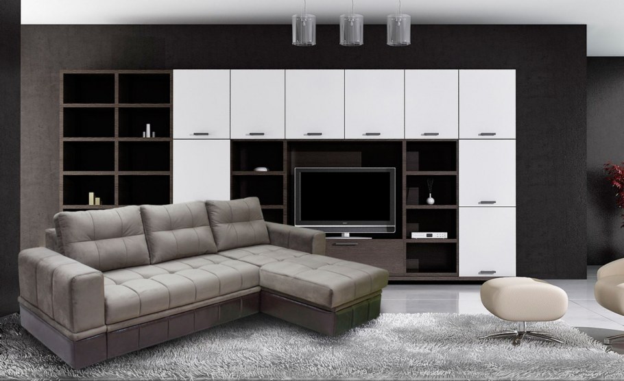 Угловой диван Лео кит-17 с оттоманкой