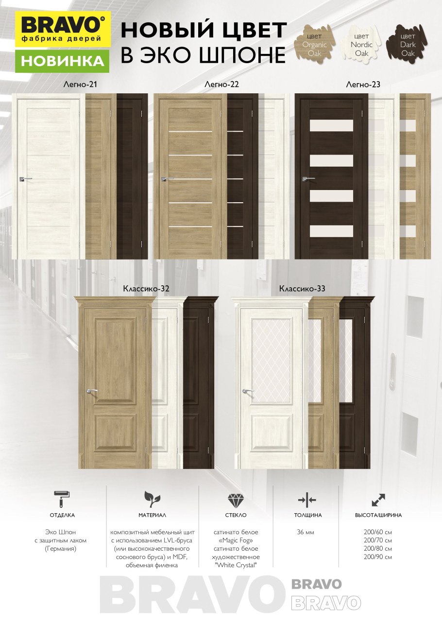 Двери Браво Классико 33 Nordic Oak