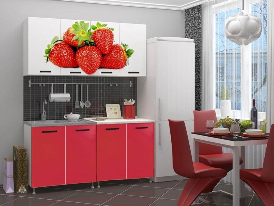Кухня клубника Стендмебель