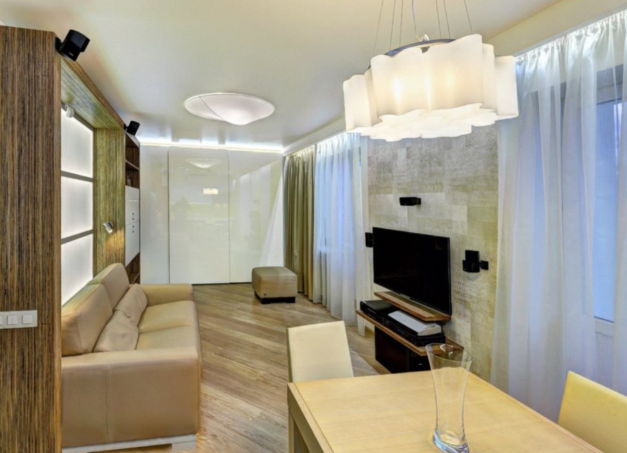 Интерьер малогабаритной квартиры с проходной комнатой