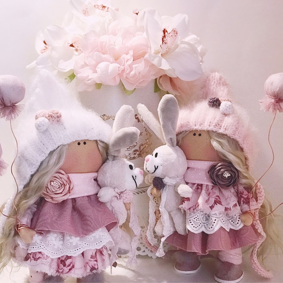 Куколки для интерьера из ткани