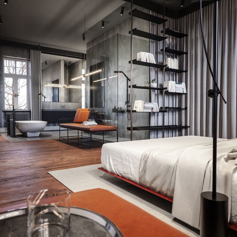 Интерьер комнаты лофт