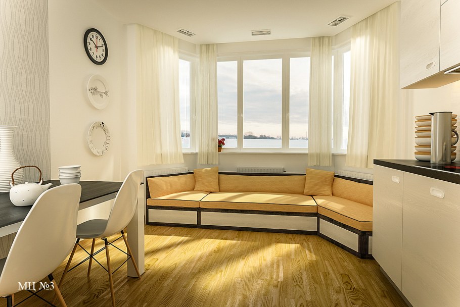 Гостиная с эркером п44т