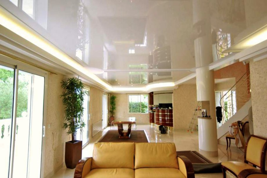 Натяжные потолки в частном доме