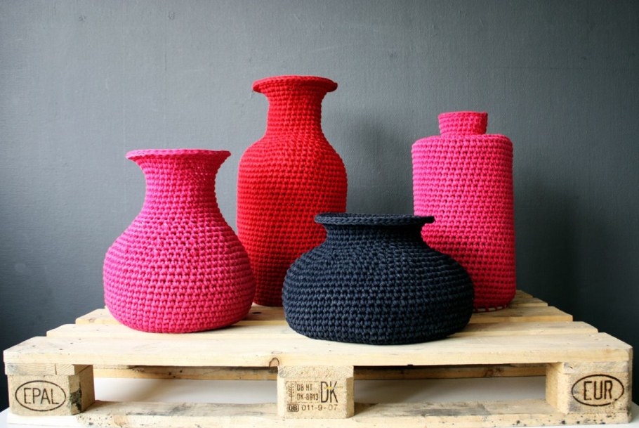 Емкости вязанные крючком