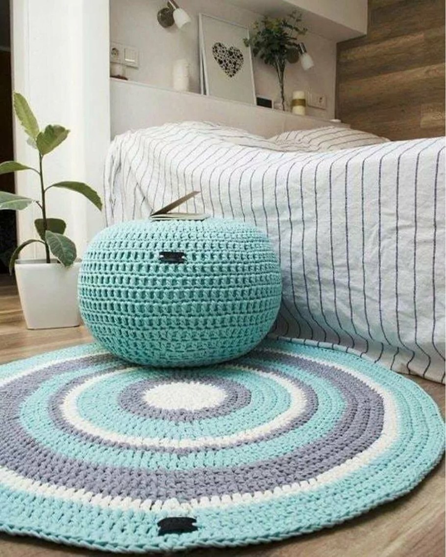 Ковер из трикотажной пряжи