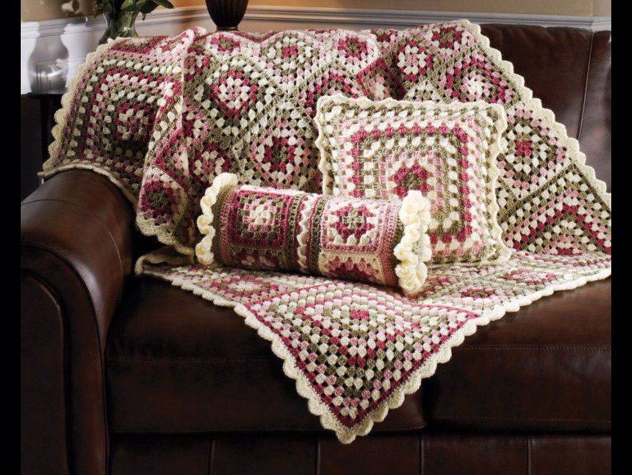 Плед Бабушкин квадрат крючком