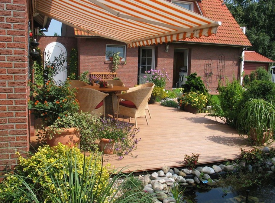 Пергола патио с мангалом