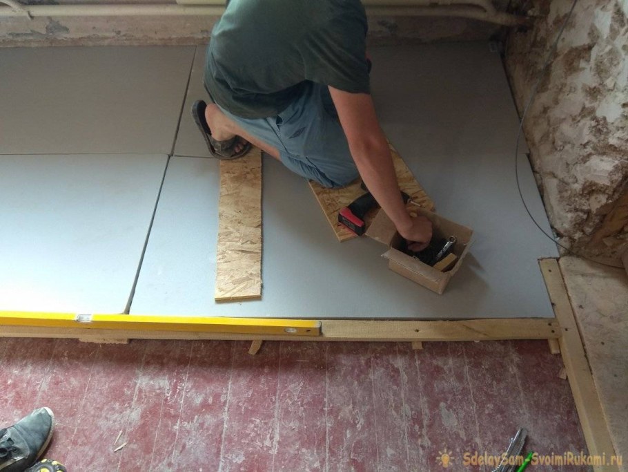 Фанера на пол под ламинат на лаги