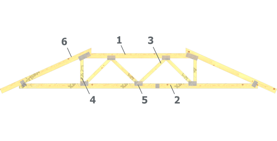Опорный узел металлодеревянной фермы