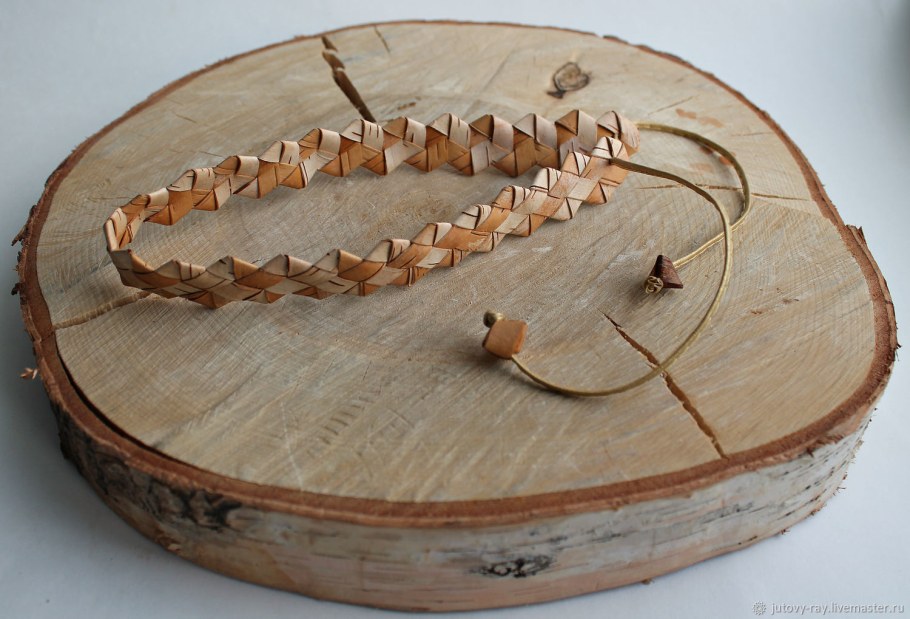 Плетение очелья из бересты