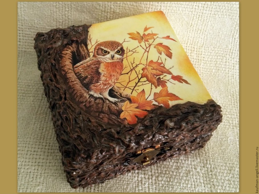 Сова декупаж