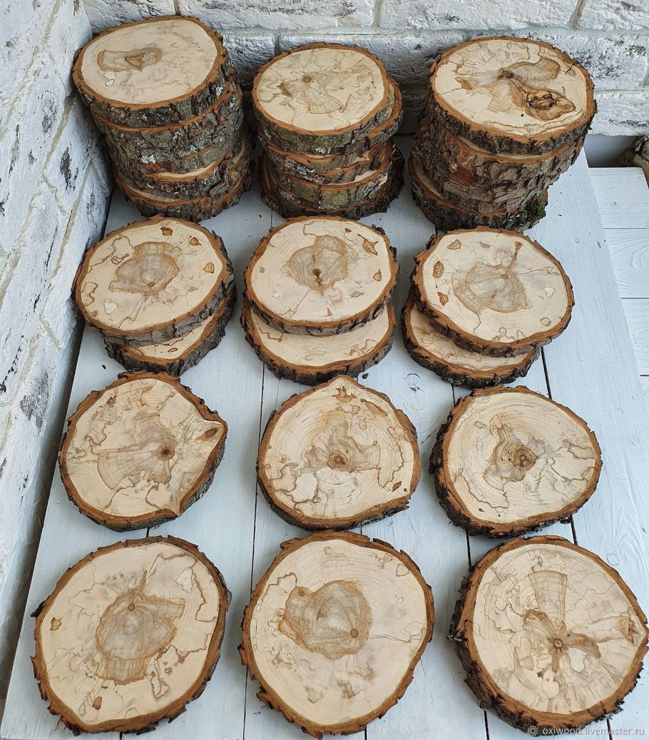 Спилы дерева для декора